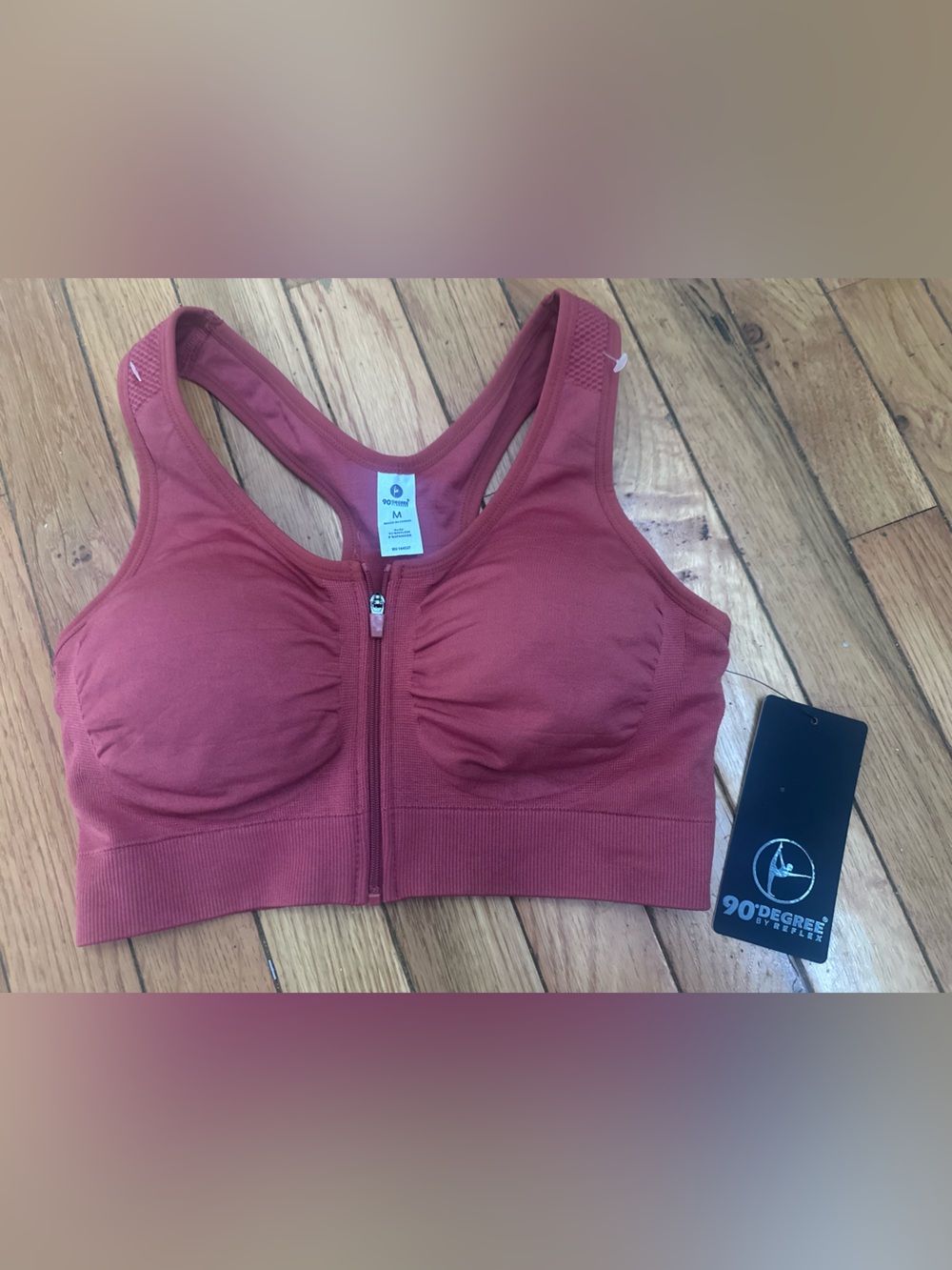 90 Degree M Hot Sauce Active Bra with Front Zip